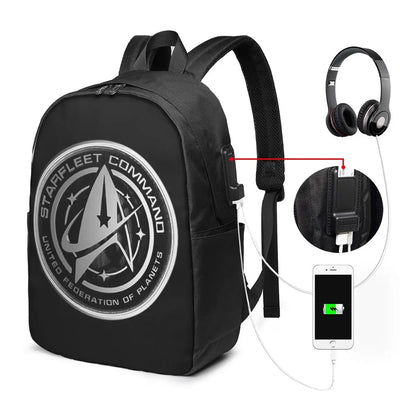 Star Treks Science Fiction TV Series Backpack Travel Notebook Bag Computer College Student School Bag Laptop Shoulder Bags