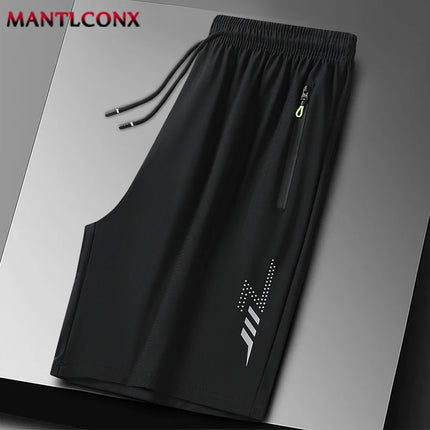 Summer Men's Shorts Cool Sportswear Running Sport Shorts Casual Bottoms Gym Fitness Training Jogging Short Pants Men Black Gray