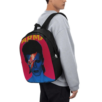 Davids Bowied Backpack Travel Notebook Bag Computer College Student School Bag Laptop Shoulder Bags for Men Women