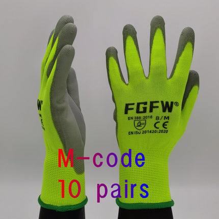 N618 Nylon Nitrile Dipped Work Gloves Oil Resistant Wear Resistant for Construction Auto Repair Factory