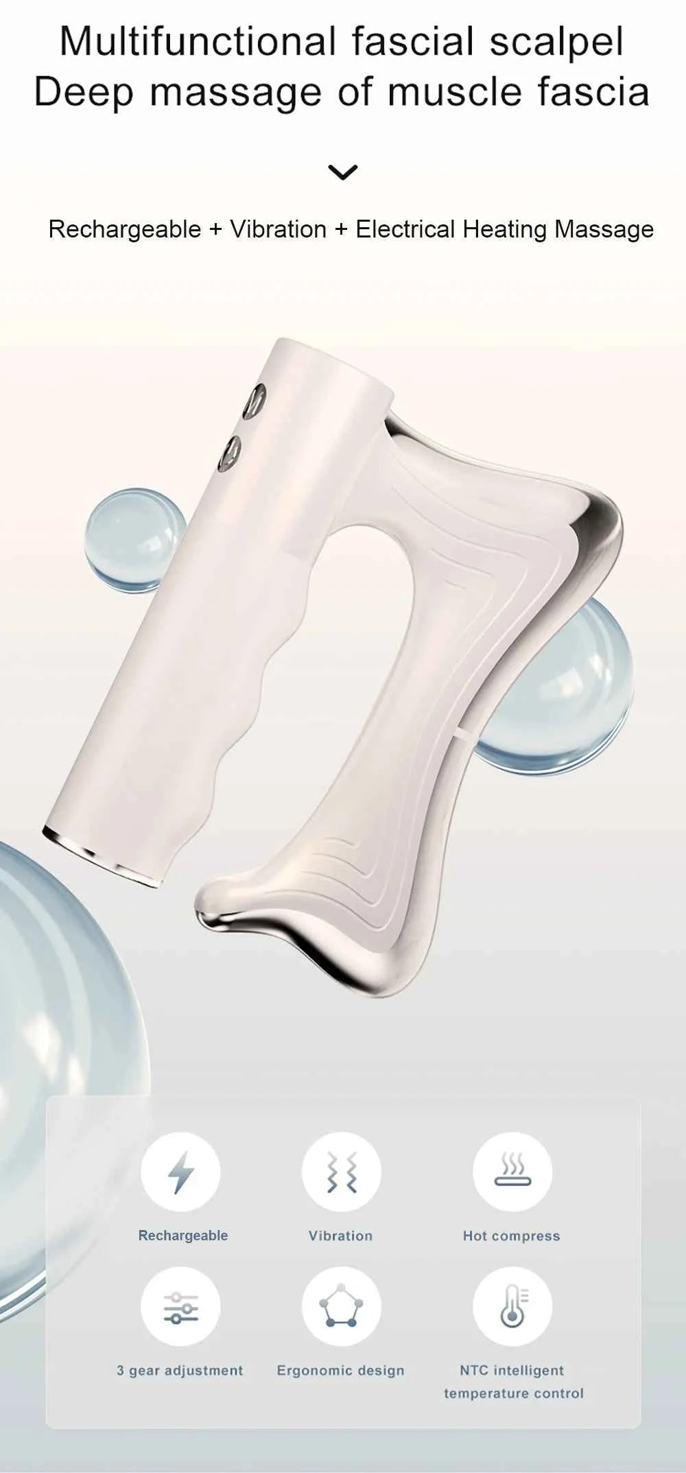 Electric Deep Tissue Massage Blade – Heated Fascia Relaxation Tool