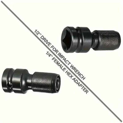 1pc Impact Wrench to Drill Adapter 1/2 to 1/4 Hex Converter - ÅlandWell