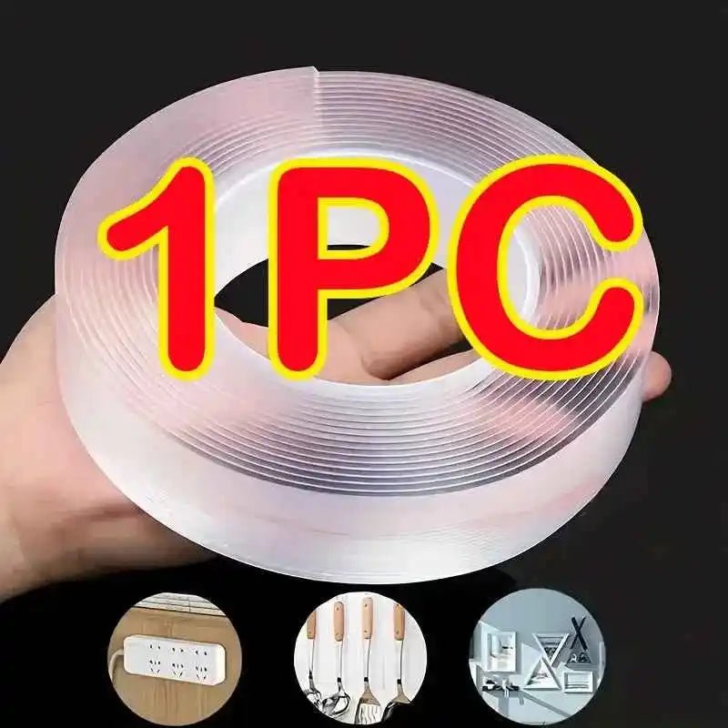 Nano Tape - Double Sided Ultra Strong Adhesive - Traceless Mounting - Transparent - Reusable - ÅlandWell