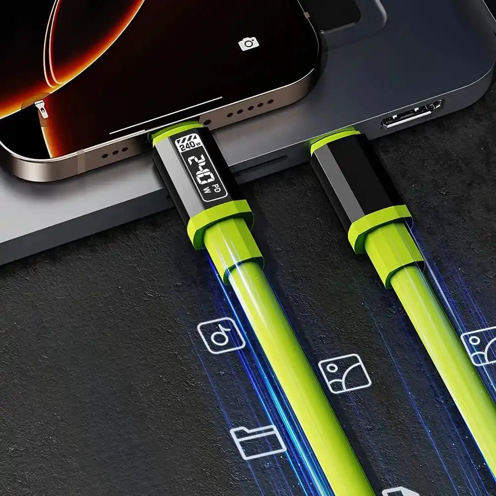 240W Type C to Type C Super Fast Charging Cable 6A USB C Cord for Xiaomi iPhone Samsung - ÅlandWell