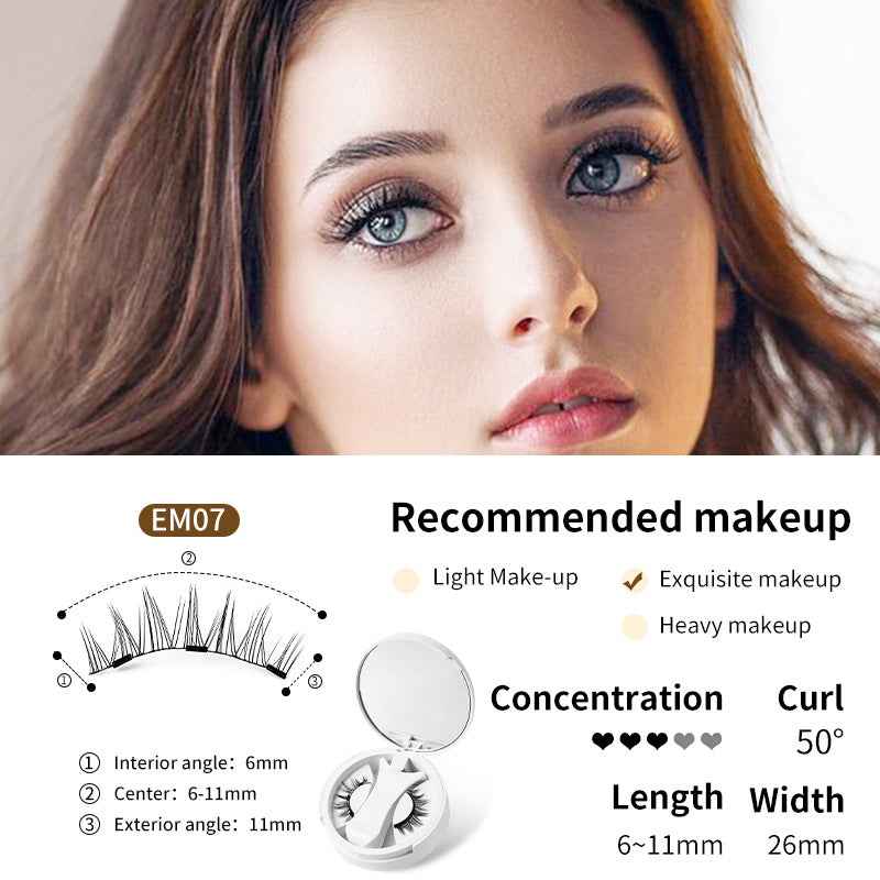 Magnetic False Eyelashes Set with Applicator