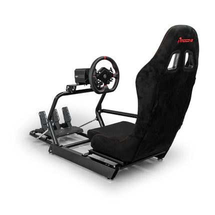 AZRACING INSPIRE Sim Racing Cockpit Standard Seat Version - 7 Years of Sim Racing Expertise, Heavy-Duty High-Carbon Steel Frame,