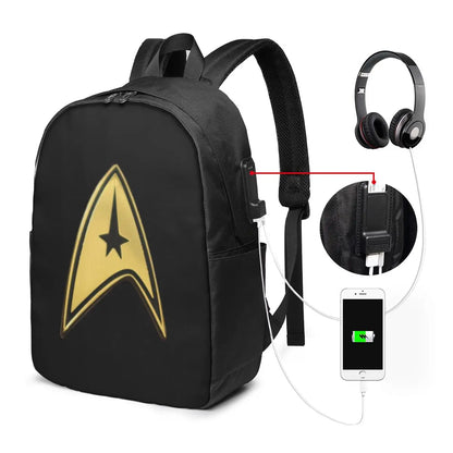 Star Treks Science Fiction TV Series Backpack Travel Notebook Bag Computer College Student School Bag Laptop Shoulder Bags