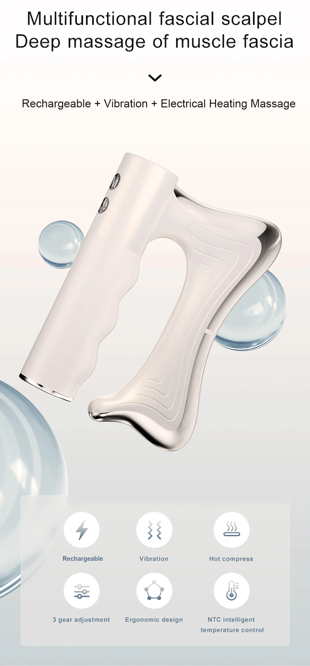 Electric Deep Tissue Massage Blade – Heated Fascia Relaxation Tool - ÅlandWell