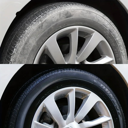 Black Shiny Tire Wax 30g - Durable, Long-Lasting Protection and Repair for All Kinds of Tires - Prevents Cracks and Whitens