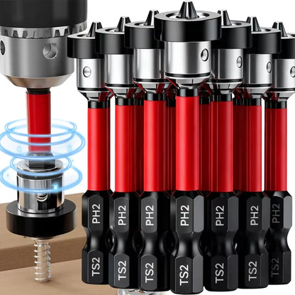 1/3/5pcs Setter Magnetic Positioning Screwdriver PH2 Bits 1/4" Hex Shank Bit Plasterboard Screws Locating Batch Head Tools