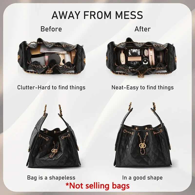 Nylon Bag Organizer Insert For 25bag  Durable Fashion Wateproof Gift Bag Support Storage Inner Modification Bag Accessories