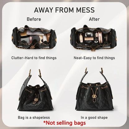 Nylon Bag Organizer Insert For 25bag  Durable Fashion Wateproof Gift Bag Support Storage Inner Modification Bag Accessories