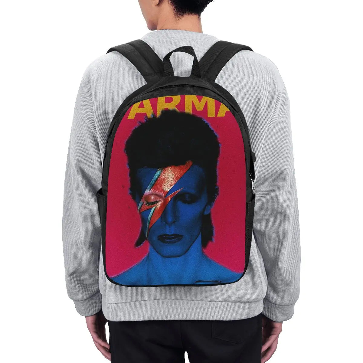 Davids Bowied Backpack Travel Notebook Bag Computer College Student School Bag Laptop Shoulder Bags for Men Women