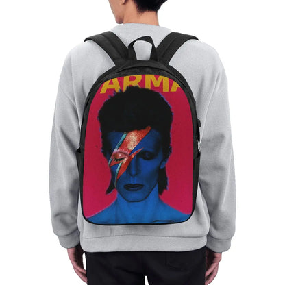 Davids Bowied Backpack Travel Notebook Bag Computer College Student School Bag Laptop Shoulder Bags for Men Women