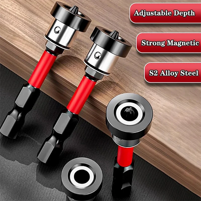 1/3/5pcs Setter Magnetic Positioning Screwdriver PH2 Bits 1/4" Hex Shank Bit Plasterboard Screws Locating Batch Head Tools