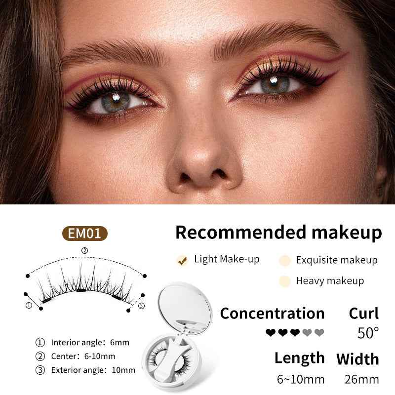 Magnetic False Eyelashes Set with Applicator