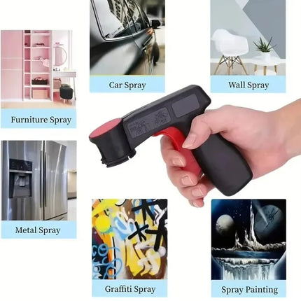 1 Pcs Plastic Portable Spray Paint Handle, Universal Reusable Car Color Changing Film Pasting Self Spraying Hand Spray Gun