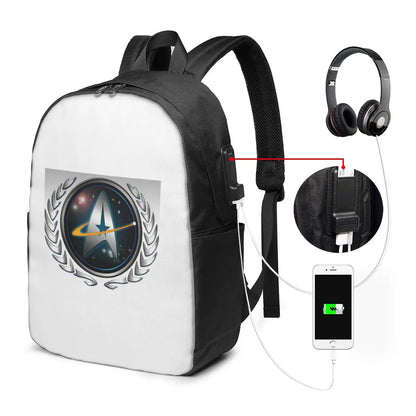 Star Treks Science Fiction TV Series Backpack Travel Notebook Bag Computer College Student School Bag Laptop Shoulder Bags