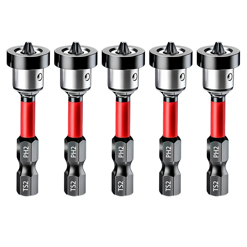 1/3/5pcs Setter Magnetic Positioning Screwdriver PH2 Bits 1/4" Hex Shank Bit Plasterboard Screws Locating Batch Head Tools