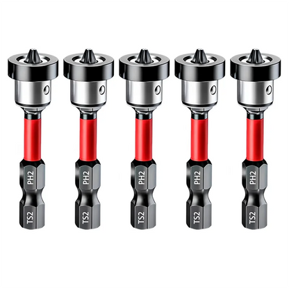 1/3/5pcs Setter Magnetic Positioning Screwdriver PH2 Bits 1/4" Hex Shank Bit Plasterboard Screws Locating Batch Head Tools