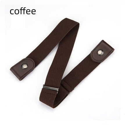 Buckle-Free Invisible Elastic Belt Adjustable Stretch Waist Band for Women Men Jean Pants Dress No Buckle Easy to Wear