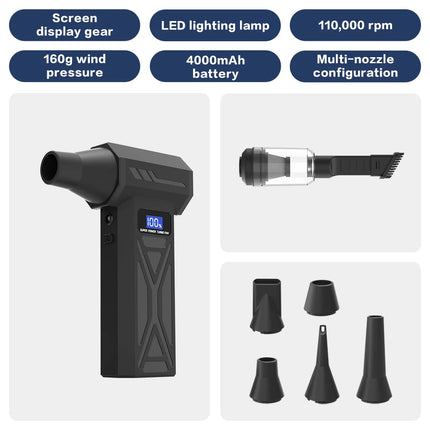 【2025 New】Wireless Jet Fan Brushless Motor Turbo Air Blower For Car Cleaning With LED Light Digital Display Portable Outdoor Use