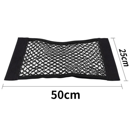 Car Trunk Mesh Organizer Car Tail Storage Net Seat Back Pocket Universal Trunk Bag Auto Magic Tape Network Interior Accessories