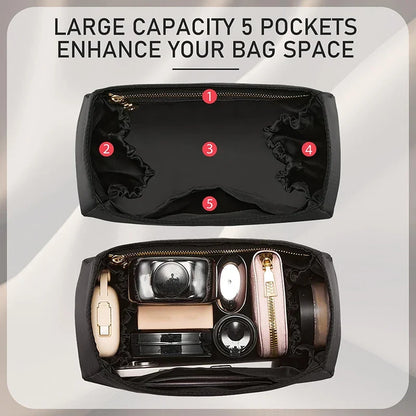 Nylon Bag Organizer Insert For 25bag  Durable Fashion Wateproof Gift Bag Support Storage Inner Modification Bag Accessories