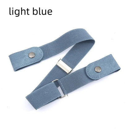 Buckle-Free Invisible Elastic Belt Adjustable Stretch Waist Band for Women Men Jean Pants Dress No Buckle Easy to Wear