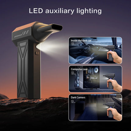 【2025 New】Wireless Jet Fan Brushless Motor Turbo Air Blower For Car Cleaning With LED Light Digital Display Portable Outdoor Use