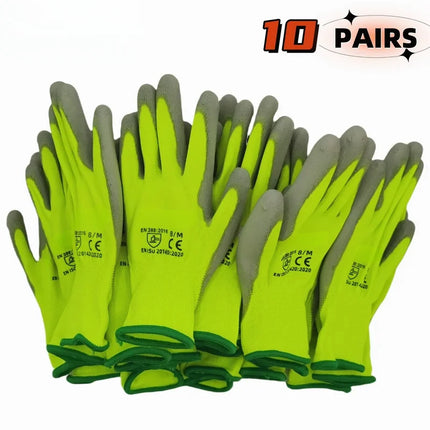 N618 Nylon Nitrile Dipped Work Gloves Oil Resistant Wear Resistant for Construction Auto Repair Factory