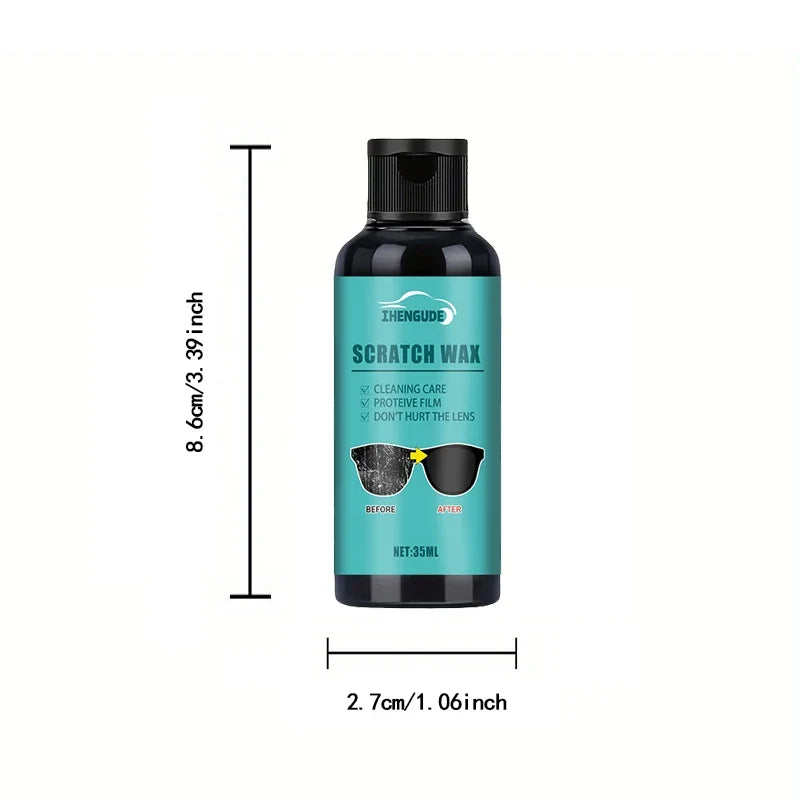 Multi-Purpose Glass Scratch Repair Polishing Paste - Scratch Repair for Car Glass and Rearview Mirrors, Scratch Repair Agent for Eyeglass Lenses, Long-Lasting and Effective