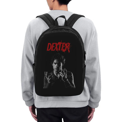 Movie Dexter Morgan Backpack Travel Notebook Bag Computer College Student School Bag Laptop Shoulder Bags for Men Women