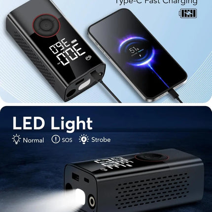 Portable Wireless Air Compressor Mini Electric Handheld Tyre Inflator Digital Car Tire Inflator Pump Factory Price High Inflator