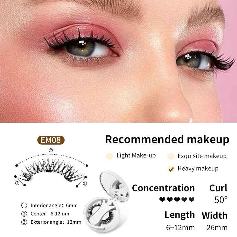Magnetic False Eyelashes Set with Applicator