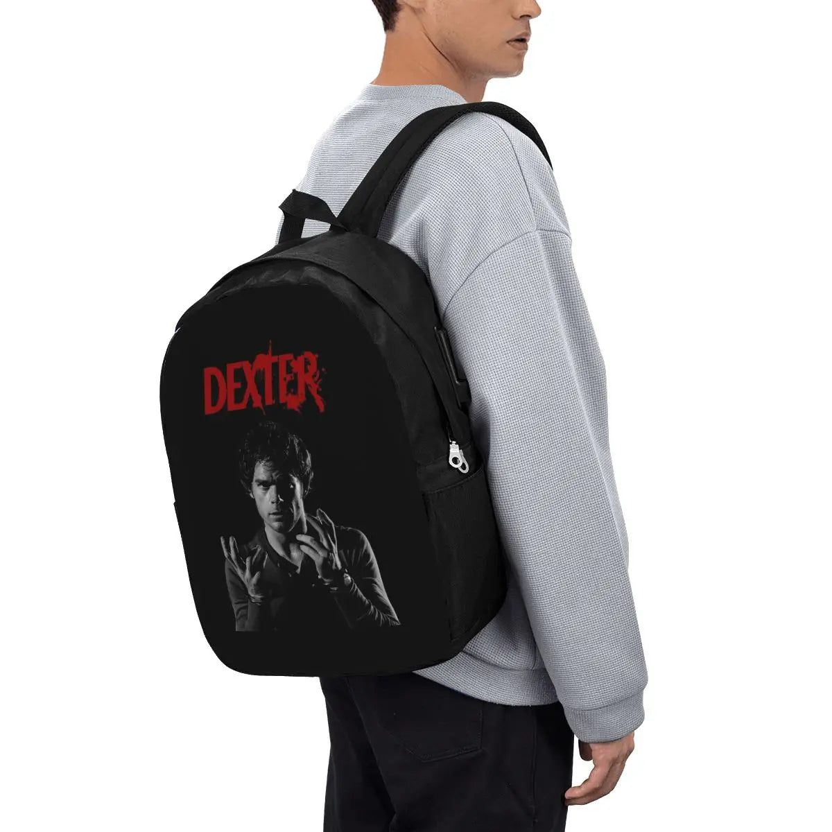 Movie Dexter Morgan Backpack Travel Notebook Bag Computer College Student School Bag Laptop Shoulder Bags for Men Women