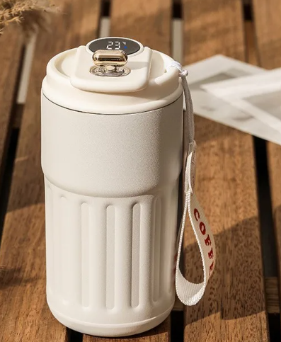 Smart Digital Termosmuggar 450ml – Rostfritt Stål med Temperaturvisning