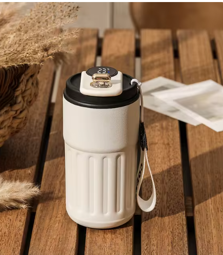 Smart Digital Termosmuggar 450ml – Rostfritt Stål med Temperaturvisning