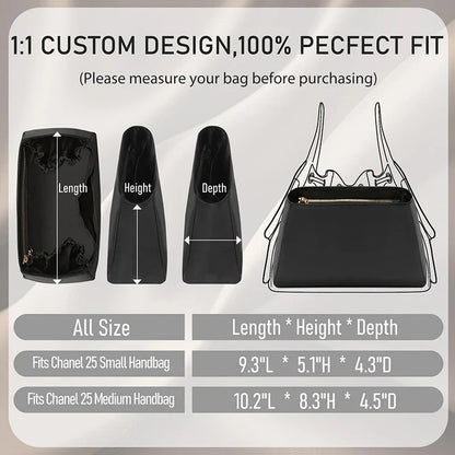 Nylon Bag Organizer Insert For 25bag  Durable Fashion Wateproof Gift Bag Support Storage Inner Modification Bag Accessories