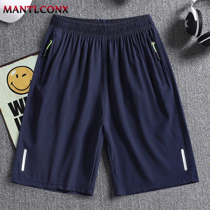 Summer Men's Shorts Cool Sportswear Running Sport Shorts Casual Bottoms Gym Fitness Training Jogging Short Pants Men Black Gray