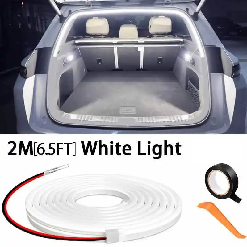 Car high brightness trunk lighting ambient light interior decoration LED wiring free automatic sensing tailgate light strip