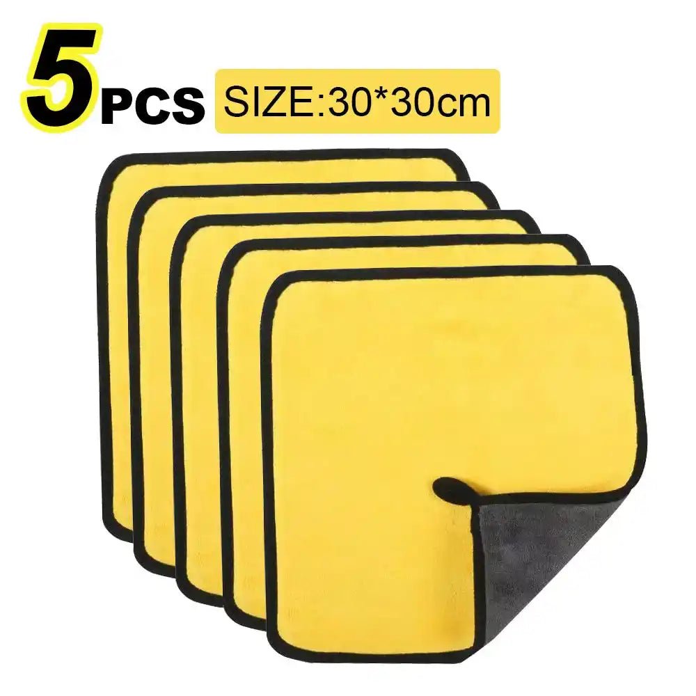 Car Wash Microfiber Towel 30x30/60CM Car Cleaning Drying Cloth Hemming Car Care Cloth Detailing Car Wash Towel - ÅlandWell