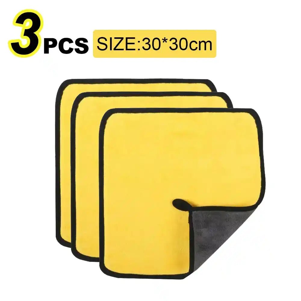 Car Wash Microfiber Towel 30x30/60CM Car Cleaning Drying Cloth Hemming Car Care Cloth Detailing Car Wash Towel - ÅlandWell
