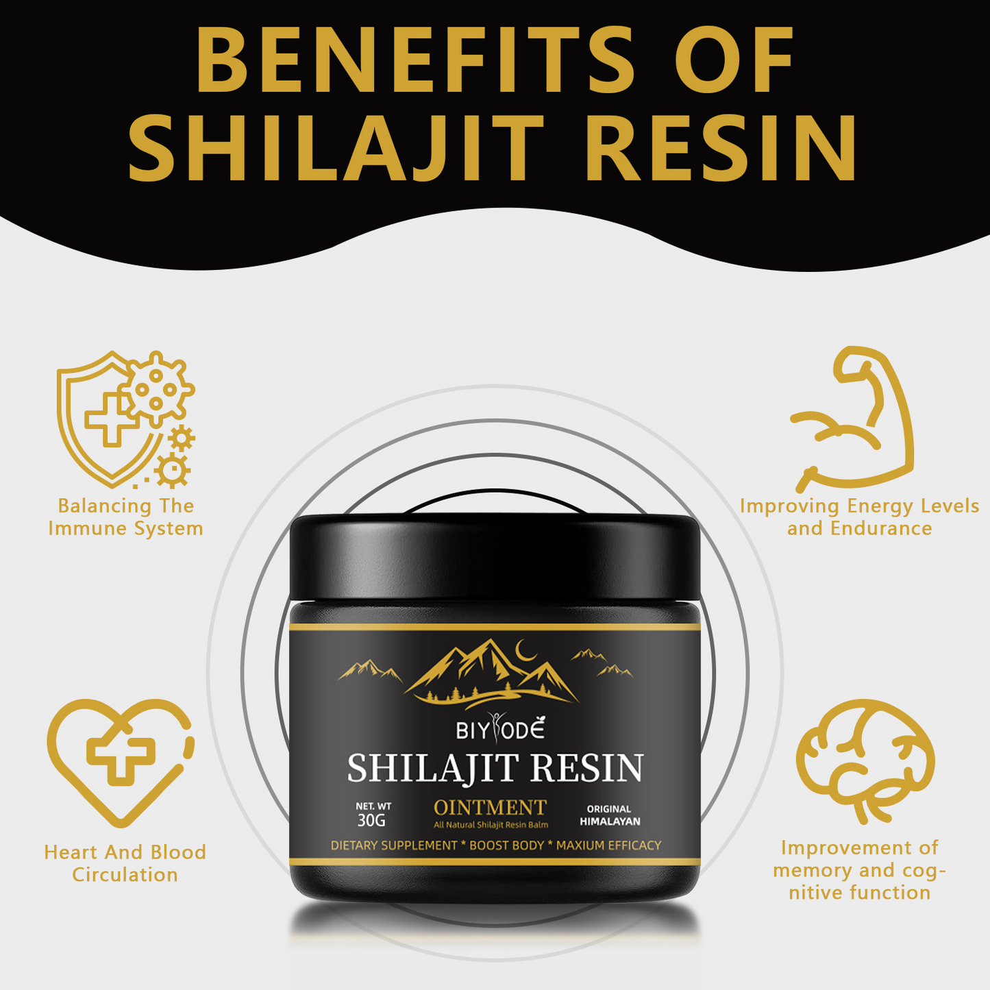 Naturlig Shilajit Resin 30g – Rent Bergsharts för Energi & Vitalitet