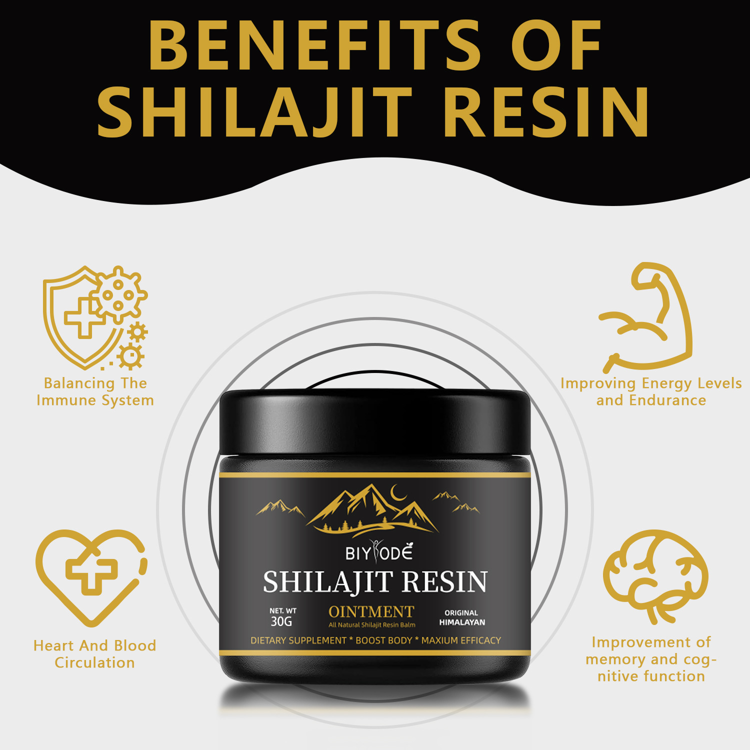 Naturlig Shilajit Resin 30g – Rent Bergsharts för Energi & Vitalitet