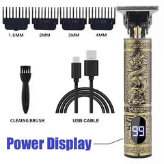 Retro Cordless Hair Trimmer with USB Fast Charging - Professional Electric Shaver for Barbers - ÅlandWell