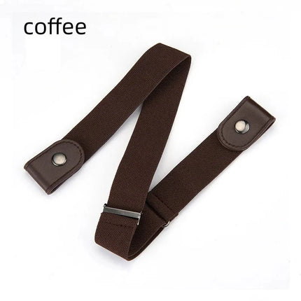 Buckle-Free Invisible Elastic Belt Adjustable Stretch Waist Band for Women Men Jean Pants Dress No Buckle Easy to Wear