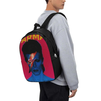 David's Bowie-inspired Backpack for College Students - Laptop Shoulder Bag for Men and Women