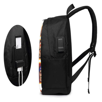Super Street Fighter Laptop Backpack - Defeated Portraits Design
