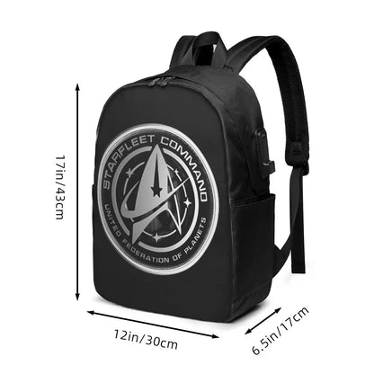 Star Treks Science Fiction TV Series Backpack Travel Notebook Bag Computer College Student School Bag Laptop Shoulder Bags